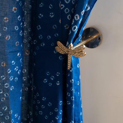 Butterfly Brass Curtain Hold Backs set of 2-Tie Backs-House of Ekam