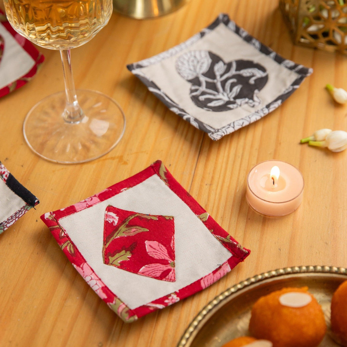 Casino Playing Card Coaster Set of 4-Coasters-House of Ekam