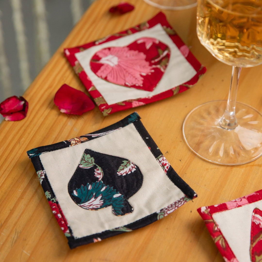 Casino Playing Card Coaster Set of 4-Coasters-House of Ekam