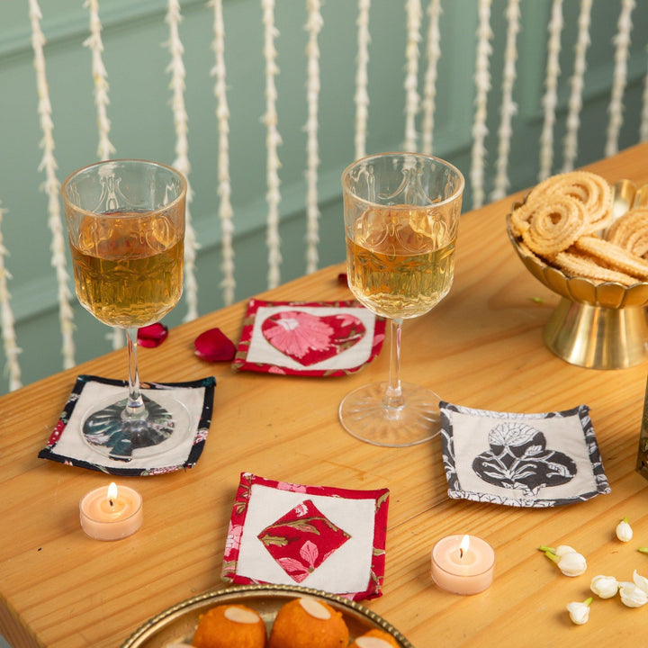 Casino Playing Card Coaster Set of 4-Coasters-House of Ekam