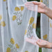 Chiffon Amaryllis Yellow Hand Blockprinted Sheer Curtain-Curtains-House of Ekam