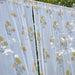 Chiffon Amaryllis Yellow Hand Blockprinted Sheer Curtain-Curtains-House of Ekam