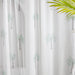 Chiffon Palm Hand Blockprinted Sheer Curtain-Curtains-House of Ekam