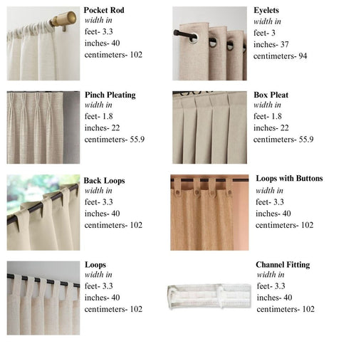 Chiffon Palm Hand Blockprinted Sheer Curtain-Curtains-House of Ekam