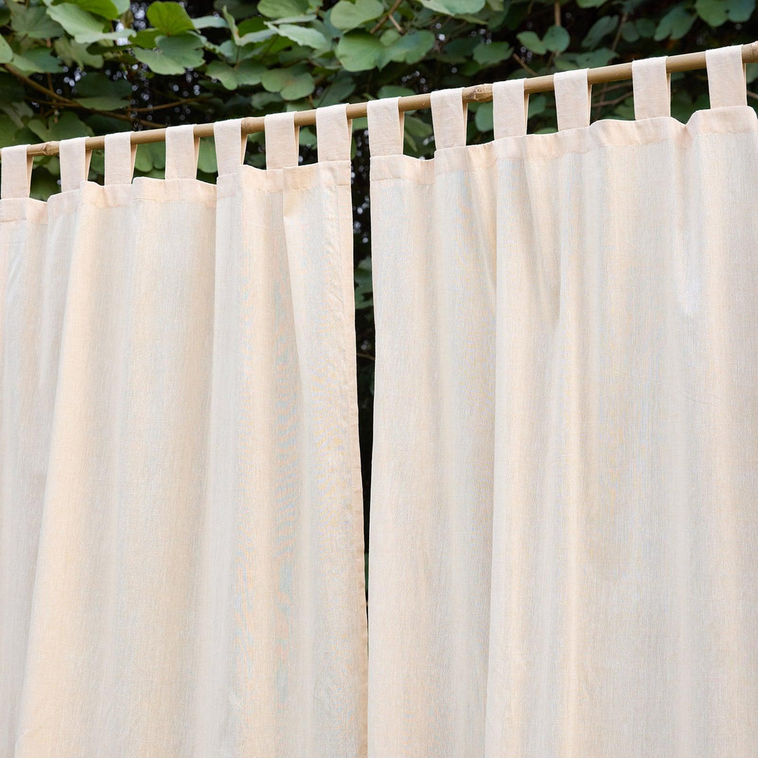 Chikoo Light Brown Cotton Linen Handloom Curtain-Curtains-House of Ekam