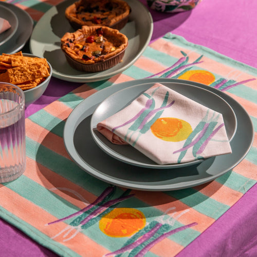 Colorful Nimbu Mirchi Table Linen Set-Table Runners-House of Ekam