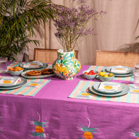 Colorful Nimbu Mirchi Table Linen Set-Table Runners-House of Ekam