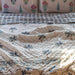 Cool Coastal and Floral Reversible Queen Size Quilt-Quilt sets-House of Ekam