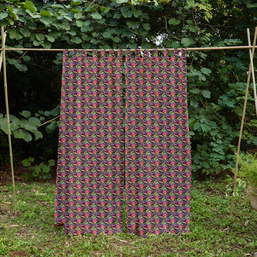 Tropadelic Screenprint Kids Cotton Sheer Curtain