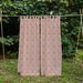 Pink Ditsy Screenprint Kids Cotton Sheer Curtain