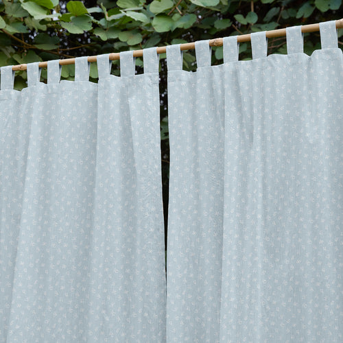 Blue Alphabet Screenprint Kids Sheer Curtain