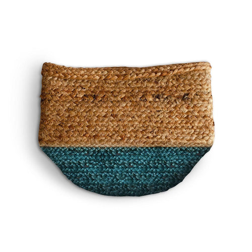 Cyan Blue Jute Planter Cum Storage Basket (S,M,L)-Planters-House of Ekam