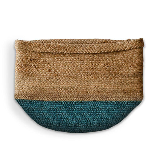 Cyan Blue Jute Planter Cum Storage Basket (S,M,L)-Planters-House of Ekam