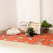 Dance Mudras Orange Screen Printed Cotton Rug-Rug-House of Ekam