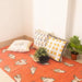 Dance Mudras Orange Screen Printed Cotton Rug-Rug-House of Ekam