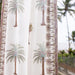 Date Palm Blockprint Cotton Curtain-Curtains-House of Ekam