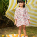 Ditsy Pink V Neck Floral Girls Dress-Kidswear-House of Ekam