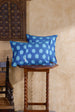 Blue and White Neerja Ikat Handloom Cushion Cover