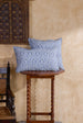 Blue and White Manjira Ikat Handloom Cushion Cover