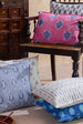 Pink and Blue Varnam Ikat Handloom Cushion Cover