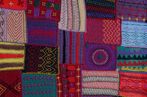 Sangam Multicolor Patchwork Lambani Hand Embroidery Wall Art