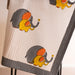 Elephant Heart Blockprint Bath/Hand/ Waffle Towel-Towels-House of Ekam