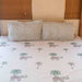 Elephant & Plam Tree High Quality 300TC Cotton Blockprinted Bedsheet-Bedsheets-House of Ekam