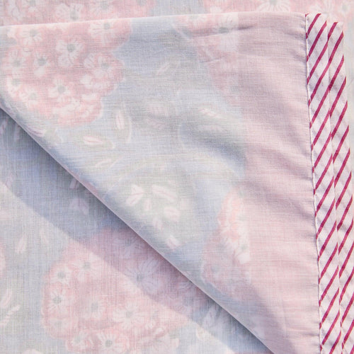 Green Hydrangea Queen Size Muslin Dohar-Quilt sets-House of Ekam