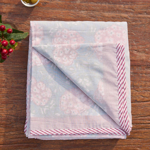 Green Hydrangea Queen Size Muslin Dohar-Quilt sets-House of Ekam