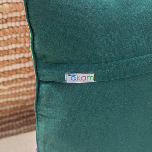 Green Mystic Palm Tropicasa Cushion Cover-Cushion Covers-House of Ekam