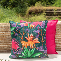 Green Mystic Palm Tropicasa Cushion Cover-Cushion Covers-House of Ekam