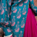 Green & Pink Jeeja Cotton Shirt-Shirts-House of Ekam