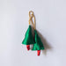 Green & Red Mini Christmas Tree Ornament Set of 2-Ornaments-House of Ekam