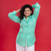 Green Stripe Cotton Shirt-Shirts-House of Ekam