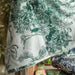 Green Tropical Dreams Hand Screen Print Cotton Fabric-fabric-House of Ekam
