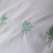 Green & White Tropicasa Embroidered Double Bedsheet With Pillow Cover-Bedsheets-House of Ekam