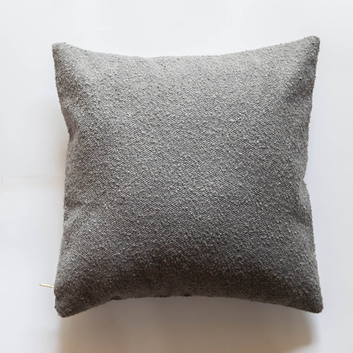 Grey Boucle Cushion Cover-Cushion Covers-House of Ekam