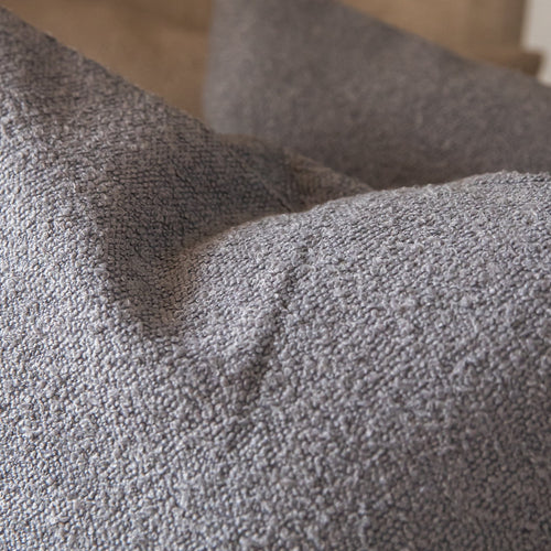 Grey Boucle Cushion Cover-Cushion Covers-House of Ekam