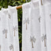 Grey Palm Blockprint Cotton Slub Curtain-Curtains-House of Ekam
