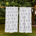 Grey Palm Blockprint Cotton Slub Curtain-Curtains-House of Ekam