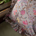Grey Spring Floral Ruffles Cushion Cover-Cushion Covers-House of Ekam