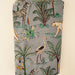Grey Tropical Safari Hand Screenprinted Cotton Fabric-fabric-House of Ekam