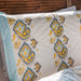 Grey and Yellow Ikat Blockprinted Handmade Quilt Set-Quilt sets-House of Ekam