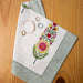 Guldasta Cypress Poppy Blockprint Bath/Hand/Face Waffle Towel-bath towels-House of Ekam