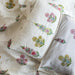 Guldasta Cypress Poppy Blockprint Handstitch Pique Queen Size Quilt Set-Quilt sets-House of Ekam
