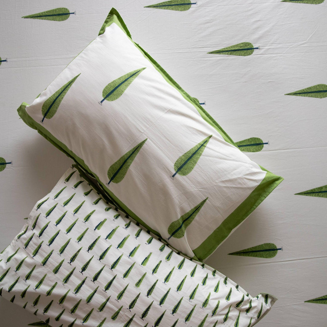 Gulmohar Double Bed Bedsheet-Bedsheets-House of Ekam