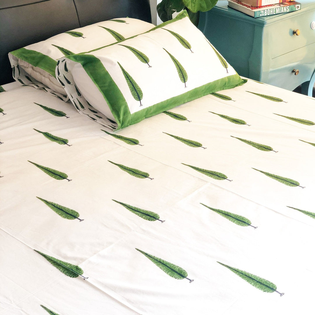 Gulmohar Double Bed Bedsheet-Bedsheets-House of Ekam