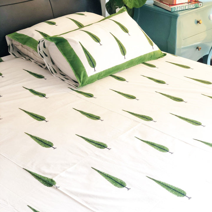 Gulmohar Double Bed Bedsheet-Bedsheets-House of Ekam