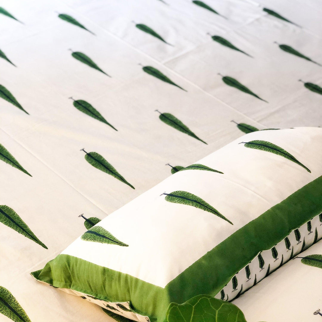 Gulmohar Double Bed Bedsheet-Bedsheets-House of Ekam