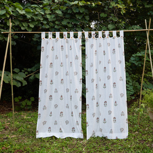 Vrinda Blockprint Cotton Slub Curtain